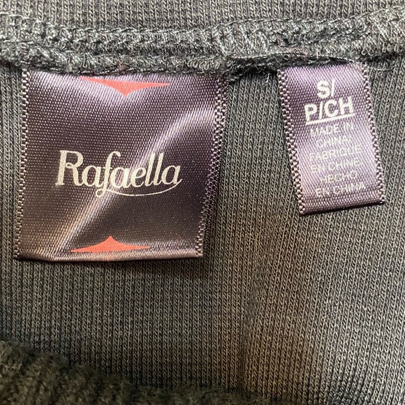 Rafaella black Cowl Neck Fringe Pullover Sweater or top Women’s size small. - Picture 3 of 5